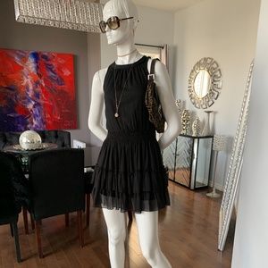 New Zara Black halter sheer dress Size medium